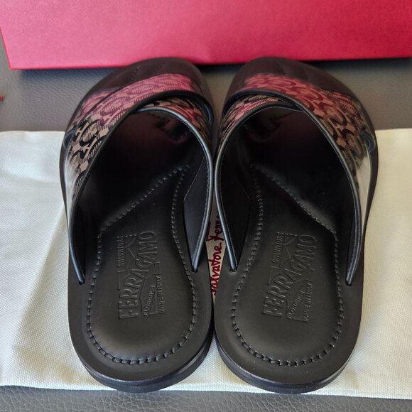 Salvatore Ferragamo All Over Gancio Gancini Slides Sandals - Picture 6 of 9